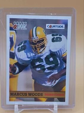1992 Courtside Draft Pix #131 Marcus Woods Card